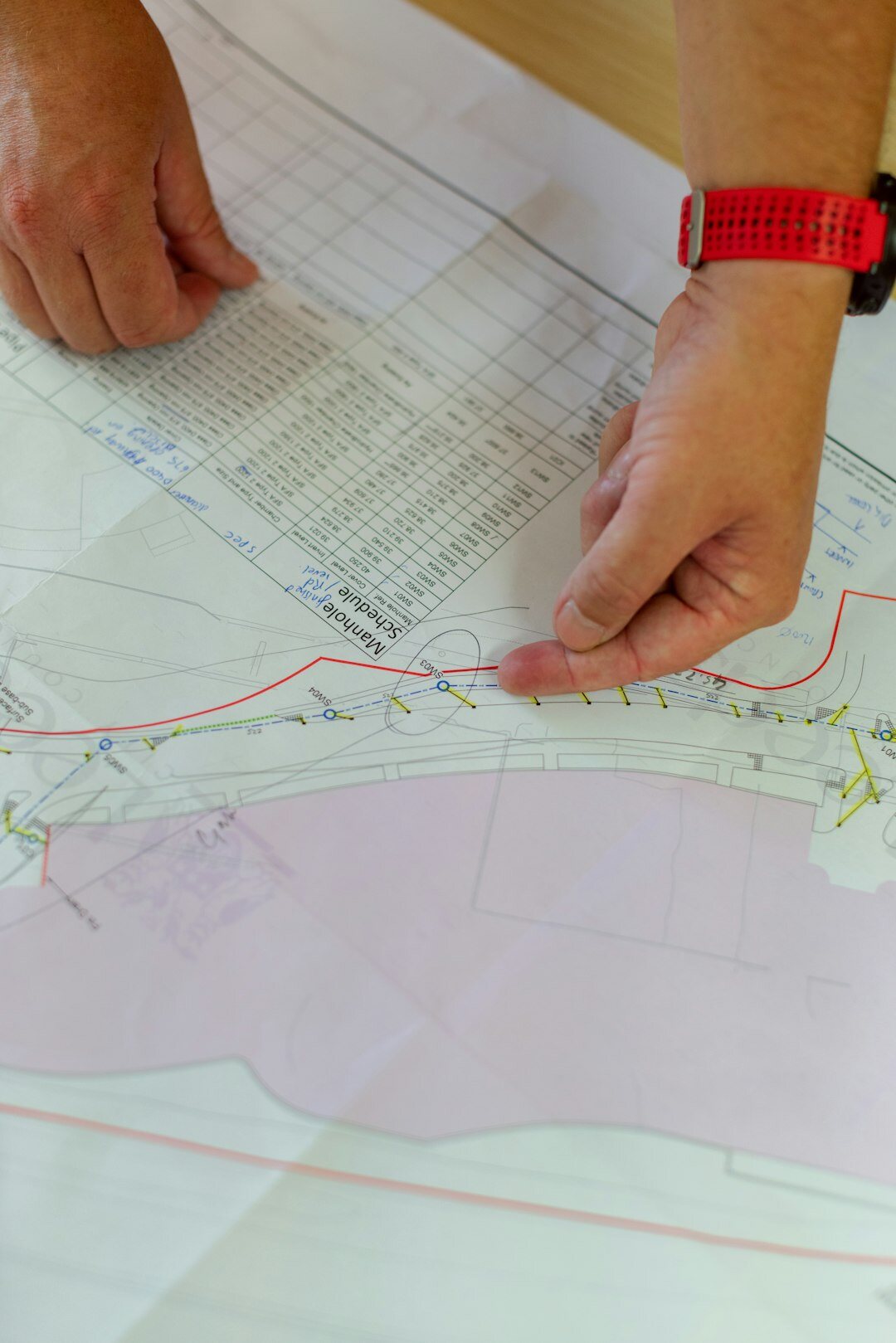 architect reviewing plans